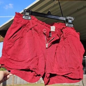 BeBop Low Waist Red Women's Shorts